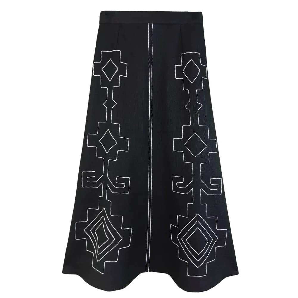 دامن دمسه دوزی بلند rbm