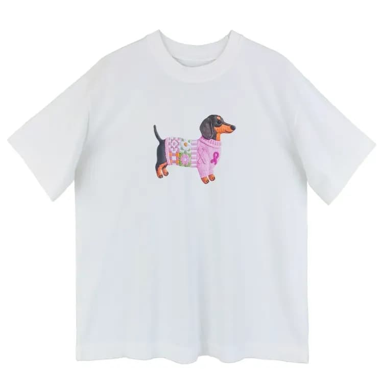 تیشرت سفید dog mhs