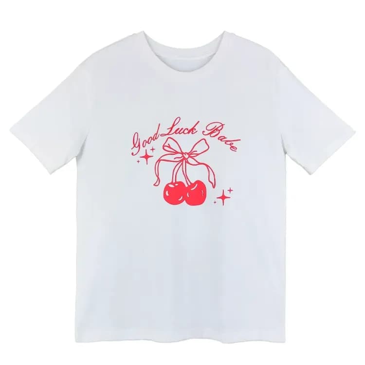 تیشرت سفید cherry mhs