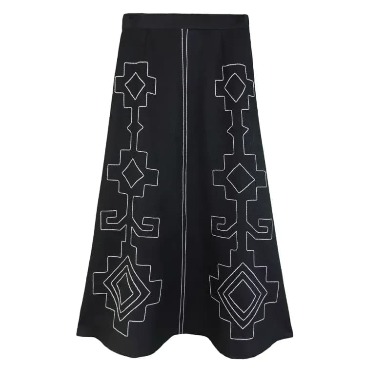 دامن دمسه دوزی بلند rbm