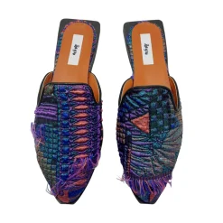 Alternative view of اسلیپر زنانه ژاکارد بنفش dok