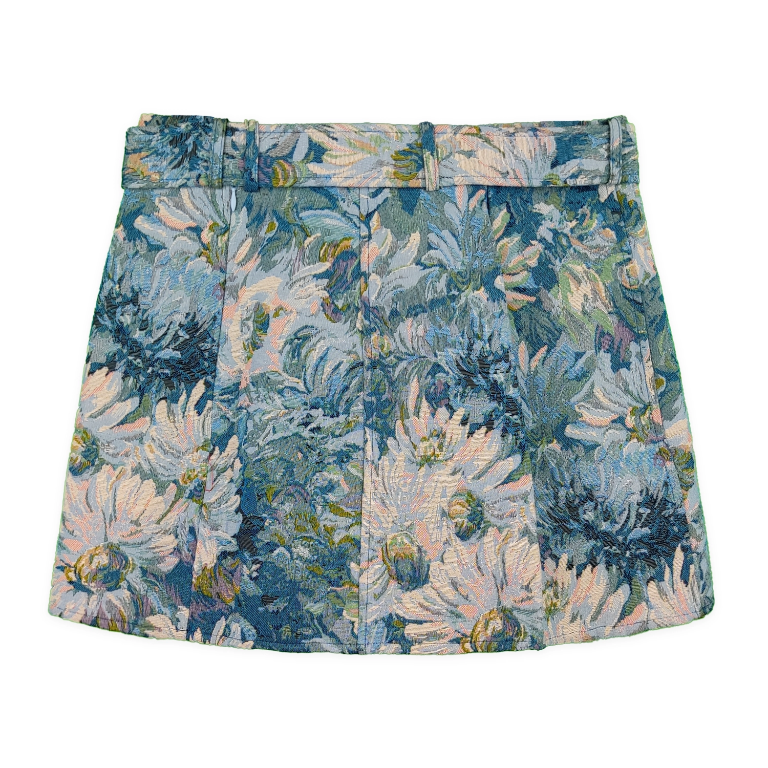 دامن زنانه طرح گل آبی laf - Image 2