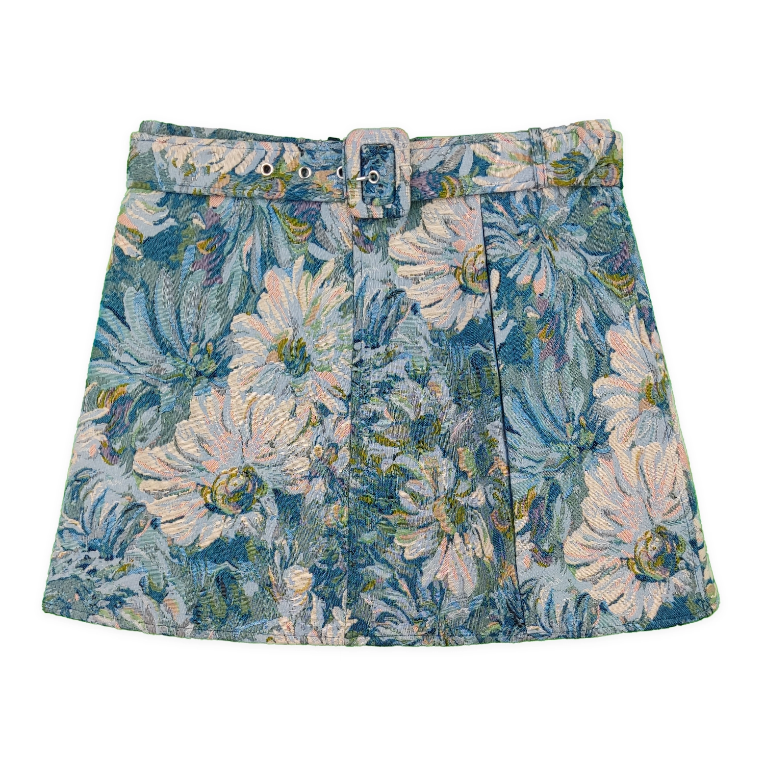 دامن زنانه طرح گل آبی laf