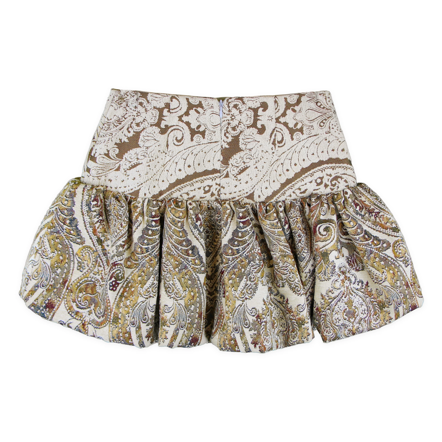 دامن زنانه پایین پفی پارچه آنتیک sip