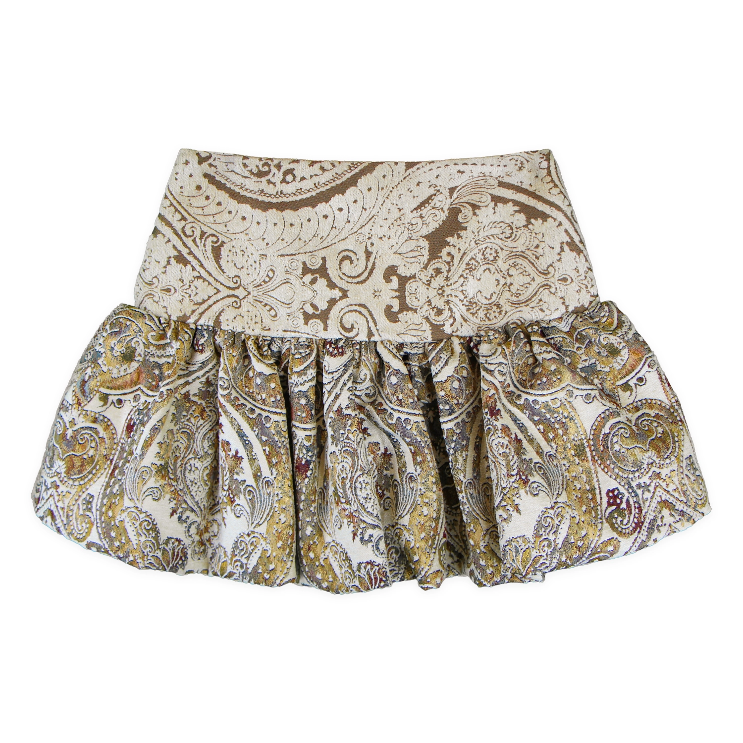 دامن زنانه پایین پفی پارچه آنتیک sip