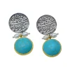 گوشواره نقره زنانه نگین دار bjx 22237