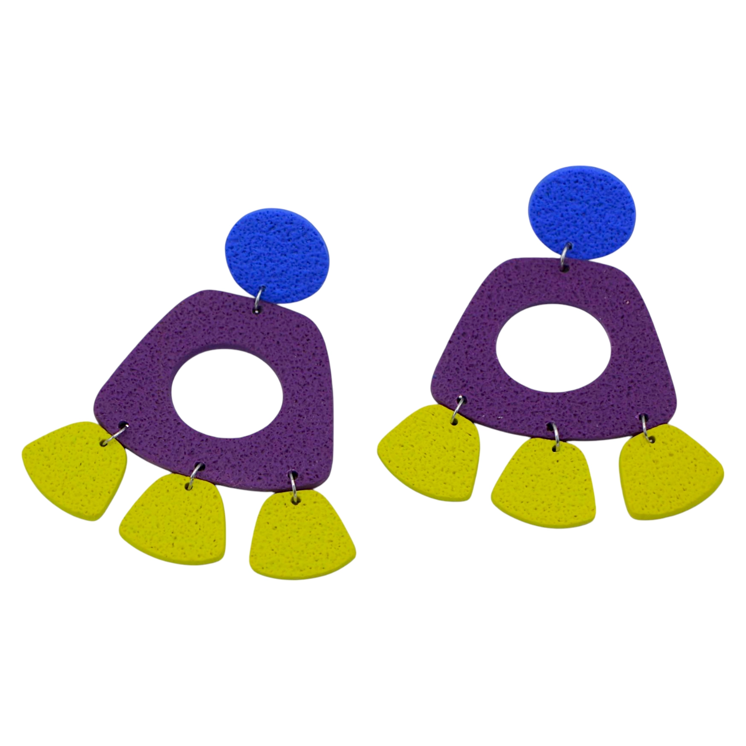 گوشواره پلیمری زنانه آویزshl 22547 - Image 2