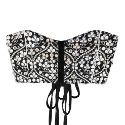 تاپ کراپ سفید پولک دوزی zee