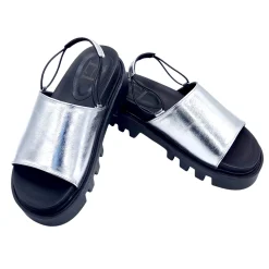 صندل زنانه نایت لب نقره ای ehb