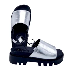 صندل زنانه نایت لب نقره ای ehb