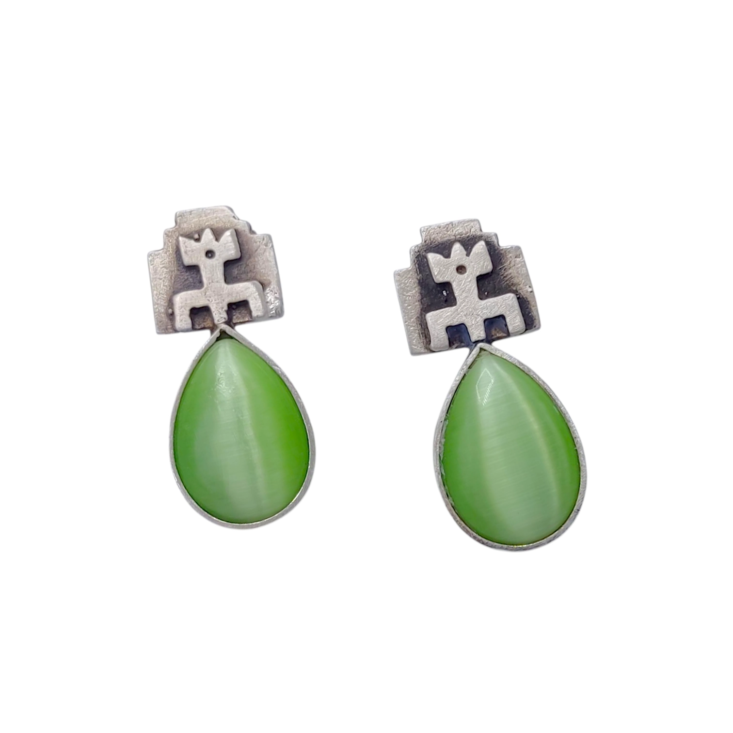 گوشواره نقره زنانه نگین دار mkh