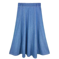 دامن جین آبی برش دار jbz