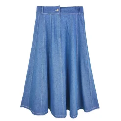 دامن جین آبی برش دار jbz