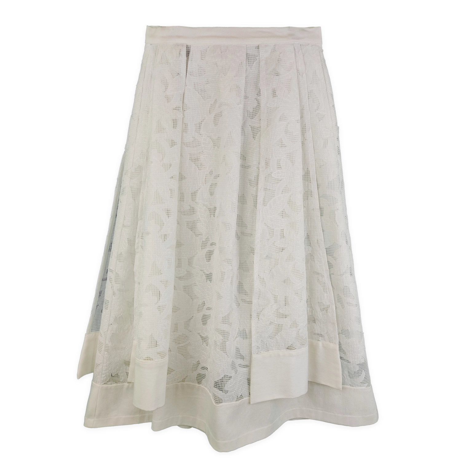 دامن سفید توری nvy