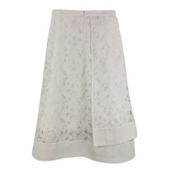 دامن سفید توری nvy