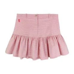 دامن چهارخونه قرمز کوتاه brz