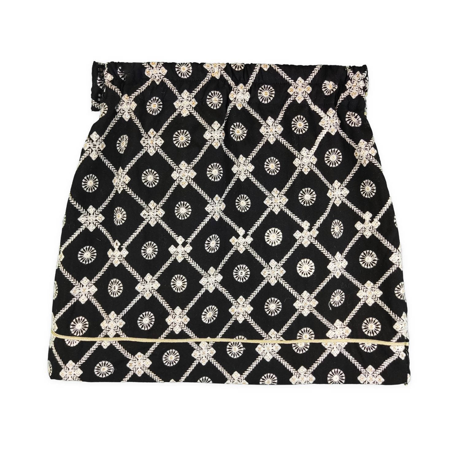 دامن کوتاه سفید مشکی zee