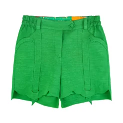 شلوارک زنانه سبز برش دار yst