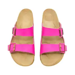 صندل چرم زنانه سرخابی brz