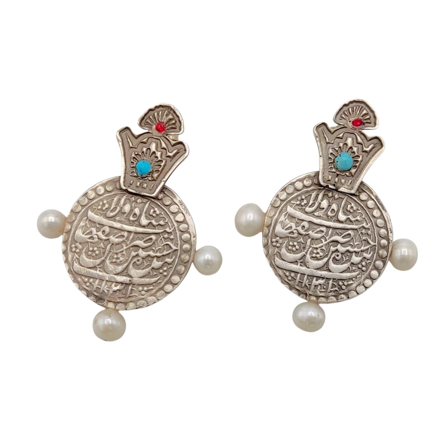 گوشواره نقره زنانه نگین دار mkh