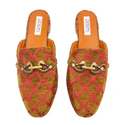 اسلیپر زنانه ژاکارد شازده قرمز 24219 dok