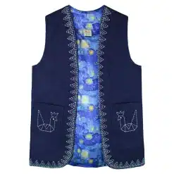 جلیقه جین زنانه بلند دو تاجی 24314 tji