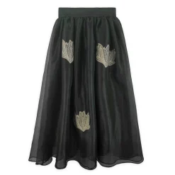 دامن بلند طلایی پولکی 23174 zee