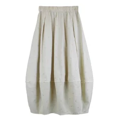 دامن خمره ای کرم خال خال 24348 eln