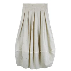 دامن خمره ای کرم خال خال 24348 eln