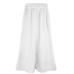 دامن ساتن بلند سفید 23812 sip