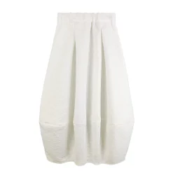 دامن ژاکارد خمره ای سفید 24130 eln