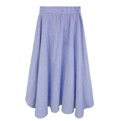 دامن کتان راه راه آبی 23674 eln