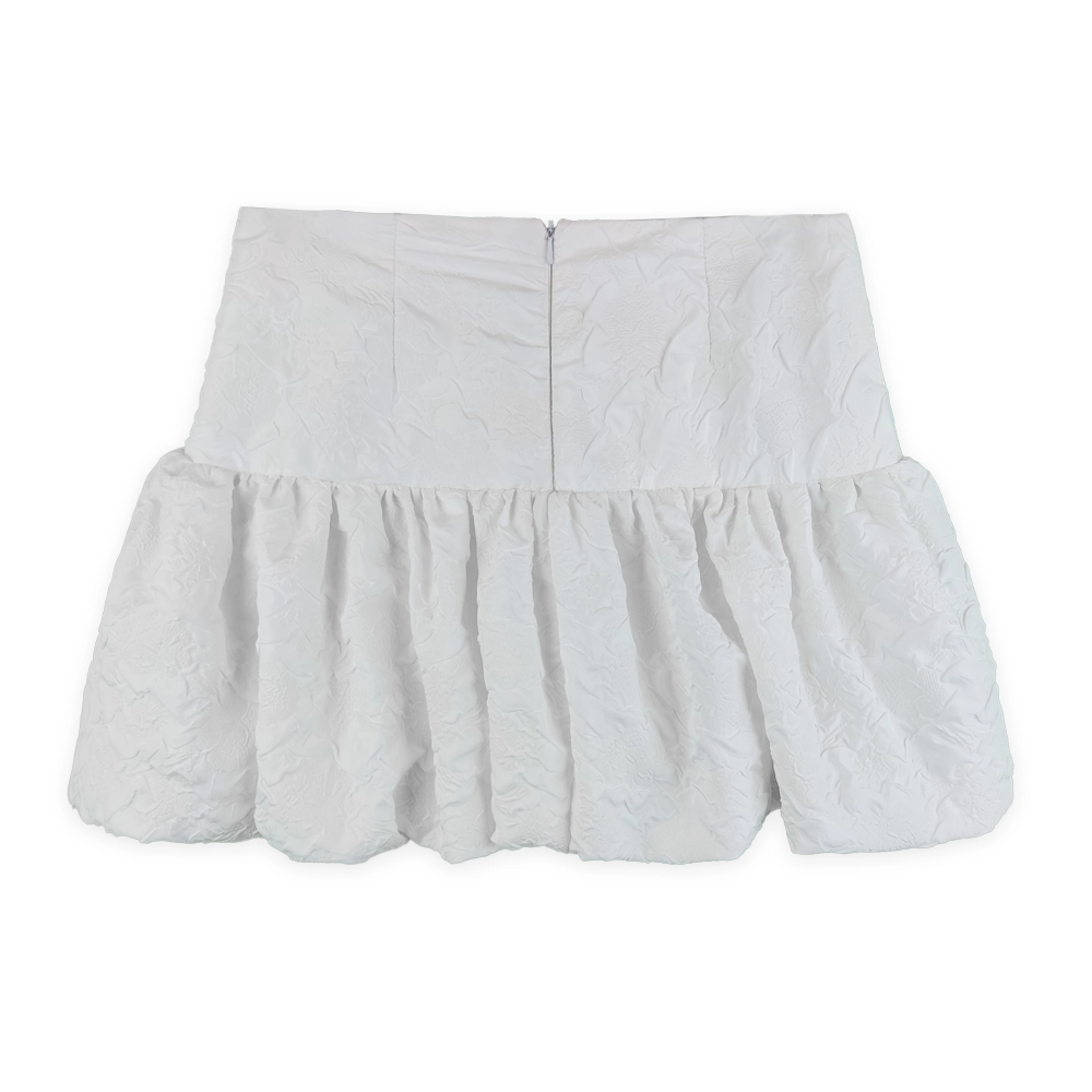 دامن کوتاه سفید پایین پفی sip 19281