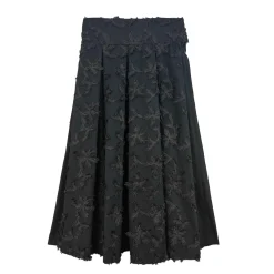 دامن 'گل برجسته مشکی mnm 17071