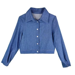 کت جین زنانه آبی 24299 ngh