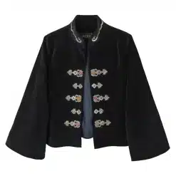 کت زنانه ایران مشکی طلایی 24508 mra