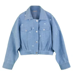 کت کتان زنانه آبی 24317 brz