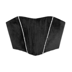 کراپ مخمل مشکی 24147 mnc