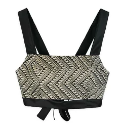 کراپ مشکی نقره ای zee 24183