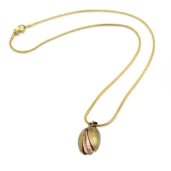 گردنبند برنجی زنانه پسته lqe