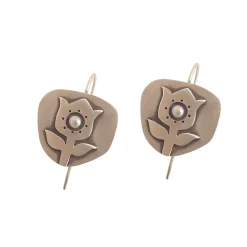 گوشواره نقره زنانه نگین دار 24229 mkh