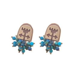 گوشواره نقره زنانه نگین دار 24232 mkh