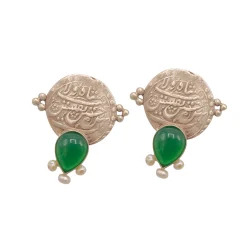 گوشواره نقره زنانه نگین دار 24251 mkh