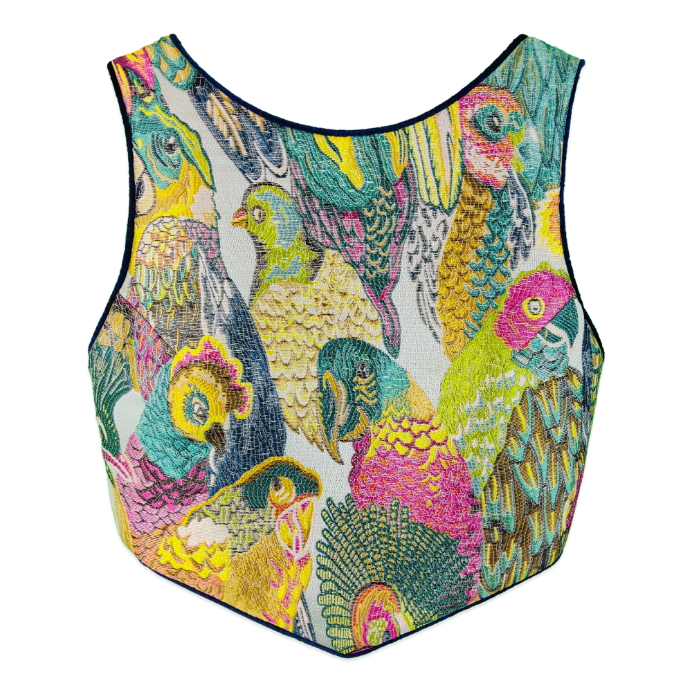 تاپ زنانه دورو طوطی رنگی hrb 22635