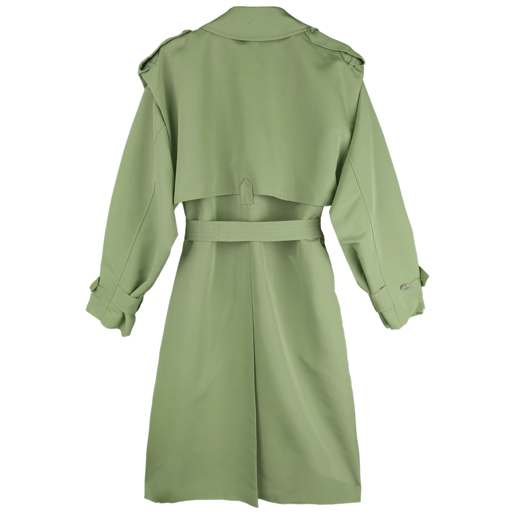 ترنچ کت زنانه بلند سبز 24476 prm - Image 2