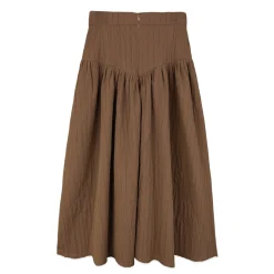 دامن بارانی راه راه بلند قهوه ای mlm 24714