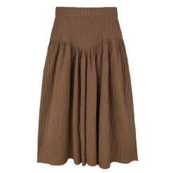 دامن بارانی راه راه بلند قهوه ای mlm 24714