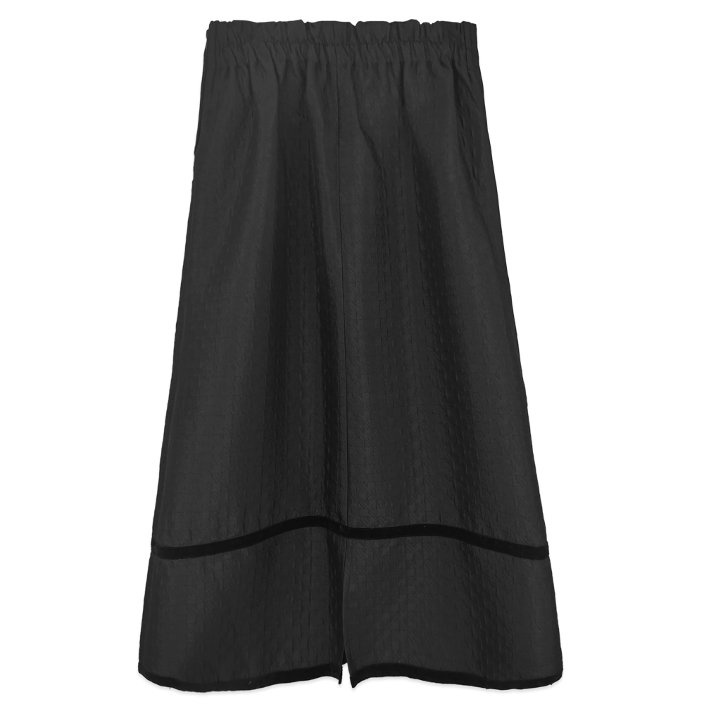 دامن زنانه نیل مشکی نوار مخمل دار trt 24913