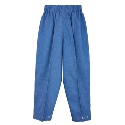 شلوار جین زنانه خمره ای آبی 22641 rdl