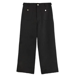 شلوار پشمی زنانه جلو جیب مشکی 24428 rdl